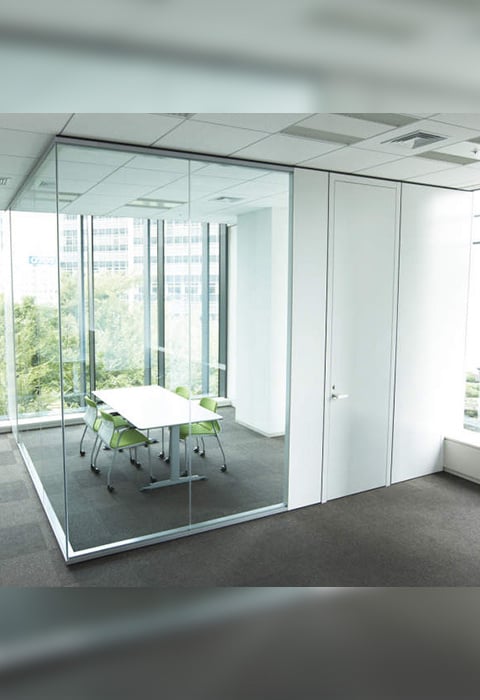 間仕切、パーティション、可動式、ガラス、ガラス張り、会議室、役員室、空間